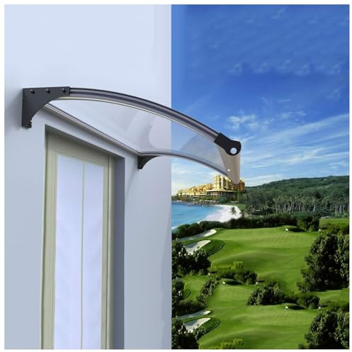 Auvent de porte de fenêtre, pour volet solaire, protection UV, pluie, neige, feuille creuse, UPF 50+ polycarbonate, porte d'entrée extérieure, auvent de porte d'entrée extérieur