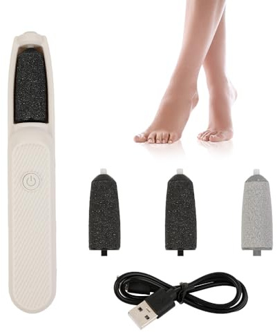 LAIVIYA Pedicure Elettrico Professionale, Elettrico Callus Remover per Piedi, con 3 Rulli di Ricambio, Ricaricabile Pedicure per Lima del Piede, 3 Velocità per Togli Calli Cura