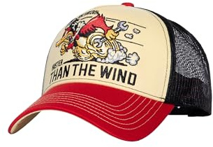 King Kerosin Faster Than the Wind Trucker Cap Basecap Baseballcap Truckercap Meshcap Herren - Snapback, mit Schirm, Schirm Frühling-Sommer Herbst-Winter