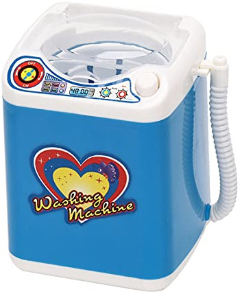 ZAICOLER Spielzeugwaschmaschine, Elektrische Mini -Waschmaschine Kosmetische Werkzeugreinigungsmaschine Make -up Pinsel Reiniger Maschine Elektrische Make up Pinsel Reiniger Spielzeug (BLUE)