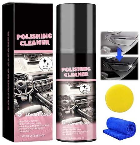 Car Interior Cleaner, 2025 New Polishing Cleaner for Interior Detailing, Car Interior Detailer Spray, Vehicle Polish Cleaners Multipurpose Cars Care Cleaners for Rubber Leather (1)