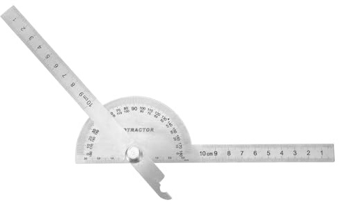 Generic Righello Angolare in Acciaio Inossidabile 0-180 Gradi Strumento di Misurazione per Falegnameria e Costruzioni