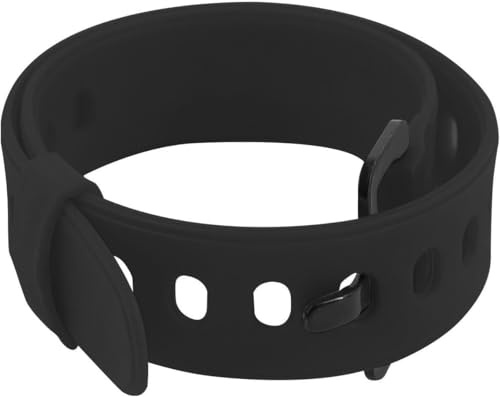 Black Rubber Utility Strap, Adjustable Utility with Clip, Easy to Use Tension Strap with Buckle for Securing, Fastening, Bundling and Lashing, Short Securing Straps