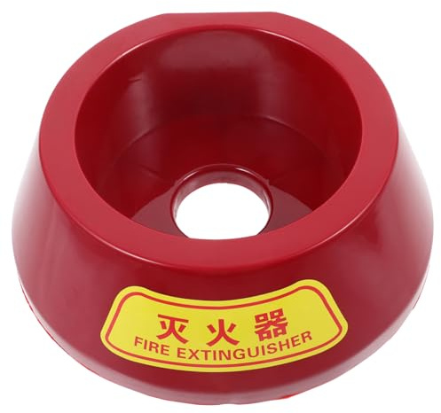 SEWACC Socle De Sol pour Extincteur à Poudre Plastifié Non Fluorescent, Support Robuste 3-5 Kg, Fixe Polyvalent pour Stockage Au Sol, Usage Sécurité Incendie