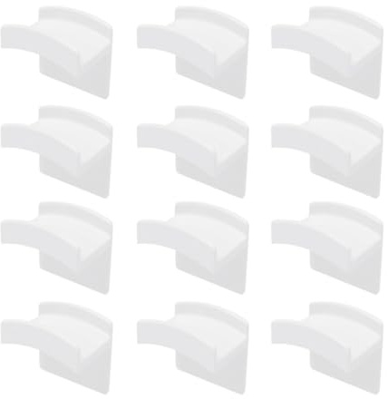 12 Pcs Adhesive Hat Hooks for Wall,Multifunctional Cap Holder,No Drilling Heavy Duty Hat Rack for Wall,Strong Durable Baseball Cap Organizer,Perfect Door,Closet,Entryway,Office,Bedroom (White)