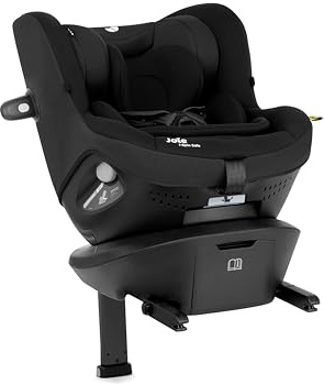 Joie i-Spin™ Safe Reboarder 90° – i-Size R129 Kindersitz, ISOFIX, drehbar, konsequent rückwärtsgerichtet ab Geburt bis 105 cm (ca. 4 Jahre), Farbe Shale