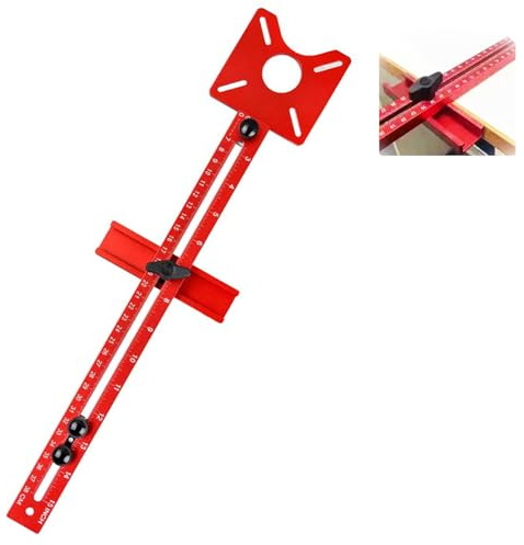 Compas de fraisage réglable en aluminium, rayon de 90 mm à 370 mm, gabarit de fraisage multifonction 4 en 1 compatible avec Makita, routeur métrique MM pour cercles et lignes droites