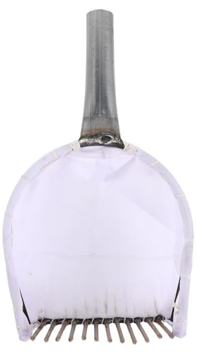 Mikikit Recolector Manual con Pértiga Metálica y Cesta Mango Ergonómico para Frutos y Grosellas Herramienta Ligera para Cosecha Huertos y Jardines