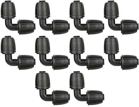 10 Pièces Connecteur Micro Drip 16 mm pour Irrigation Goutte à Goutte, Raccord Coudé pour Tuyau d'Arrosage Jardin, Accessoire de Connexion Système d'Irrigation