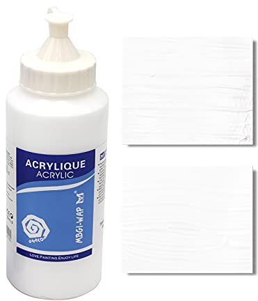 MAGI® Künstler-Acrylfarbe je 500 ml, in 24 feinen Farbtönen, freie Farbwahl, Acryl, Malfarbe im Dosiergebinde (01-titanweiß)