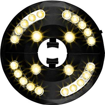 Luci per Ombrellone, Lampada per Ombrellone da Giardino, Usmoscat - Patio Umbrella Light, 24 LED, 3 Modalità di Illuminazione, Perfetto per Giardino, Esterni, Campeggio, Tende (Luce Calda)