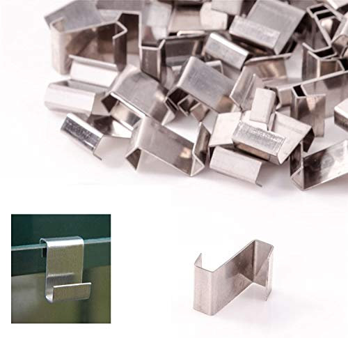 SISI UK® 100 Pieces Stainless Steel Z-Lap Type Greenhouse Glazing Clip