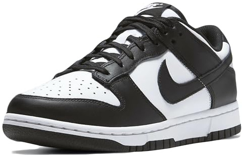 Nike Herren Dunk Low Retro Sneaker, Weiß Schwarz und Weiß, 46 EU
