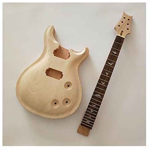 DIY Bausatz E-Gitarre DIY 1. Set Unfertiger Gitarrenhals Und Körper-E-Gitarren-Guitar-Kit Unvollendeter Gitarrenbausat
