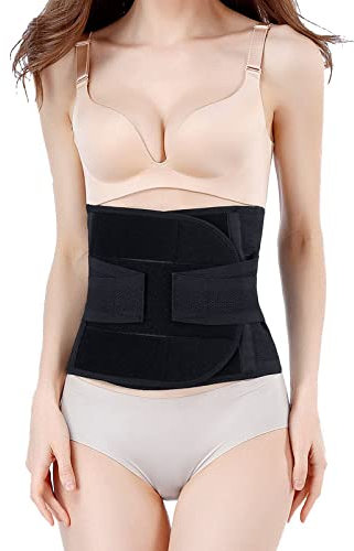 Waist Trainer Damen, Bauchweggürtel Sport Korsett Corsage Taillenformer Schwitzgürtel Fitness Sauna Postpartale Reparatur Gürtel Zum Taille Trimmer Bauchgürtel Tailenmieder (Schwarz,XXL)