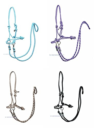 Western Imports Trainingshalfter Free Ride - Knotenhalfter inkl. Zügel (hellblau)