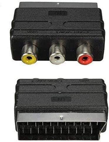 Mr. Gadget's Solutions Adaptateur péritel vers 3 x RCA RCA RCA phonos vidéo et audio AV avec entrée de sortie