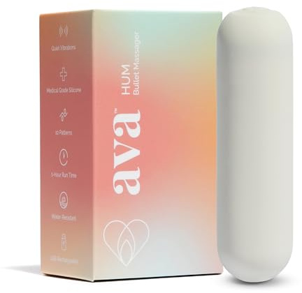 Ava Bullet HUM Massager - [Mini Vibrator Sex Toy] | Sex Toys for All | Clitoris Vibrator | Personal Massager | G Spot Vibrator | Women Adult Toys | Gifts for Women | Bullet - Beige