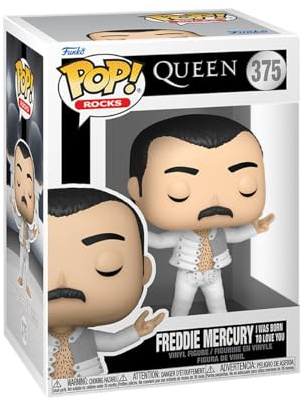 Funko POP! Rocks: Queen - Freddie Mercury (I was Born to Love You) | Offizielles Musik Merch - Vinyl Sammelfigur als Regal Deko - Geschenkidee zum Geburtstag für Fans und Sammler