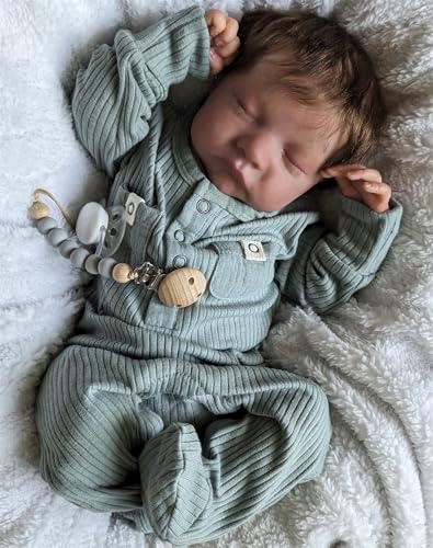 Zero pam Reborn Baby Vollsilikon Lebensecht Junge 48cm Reborn Babypuppe Vinyl Puppen Die Wie Echt Aussehen wasserdichte Babypuppen Mit Haaren