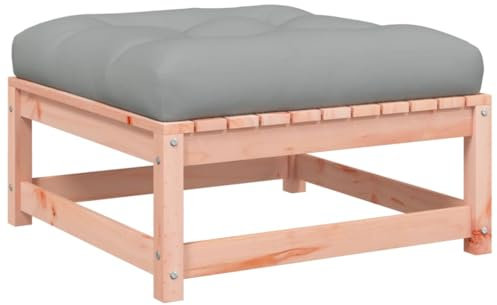 vidaXL Gartenhocker, Modular Gartenmöbel Lounge mit Kissen, Sitzhocker Hocker für Garten Terrasse Balkon, Holzhocker Fußhocker, Massivholz Douglasie
