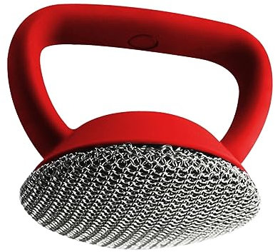 minkissy Spülbürste natürlicher Meeresschwamm Pfannenreinigungsbürste edelstahlbürste küchenhelfee Schwämme Bratpfanne Stahldrahtbürste Pfannenofenwäscher Metall Wäschebürste rot