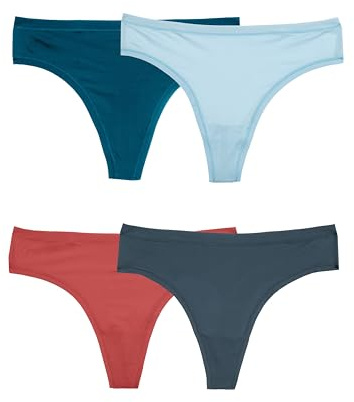 Fruit of the Loom Women's Getaway Collection, Cooling Mesh Underwear, Lightweight & Breathable, Thong-Colors May Vary, 9