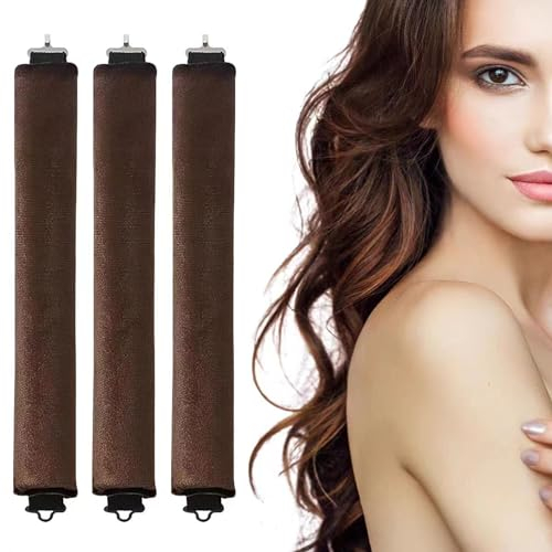 3 Pièces Bigoudis Chauffant,Boudin Cheveux,Bigoudi,Bigoudis Cheveux Long,bigoudis pour Permanente Taille Large Cheveux,Heatless Curlers