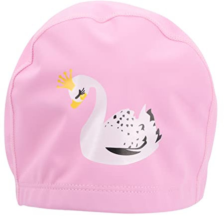 BESPORTBLE 1stück Mädchen Schwimmhaube Für Jungen Und Mädchen Atmungsaktive wasserdichte Badekappe Mit Ohrenschutz Cartoon Design Elastisches PVC Material Für Optimalen