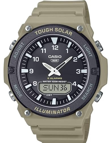 Casio Men Analog-Digital Tough Solar Watch with Resin Strap AQ-S820W-5AVCF