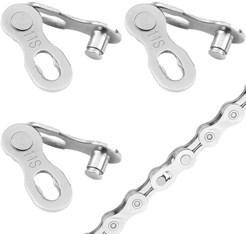 3 Paires Chaine Velo,Attache Rapide Chaine Velo,Attache Rapide Chaine,Chaine De Velo,Maillon Rapide Chaine Velo,Chaine Vtt,11 Vitesses Vtt Fixation Rapide