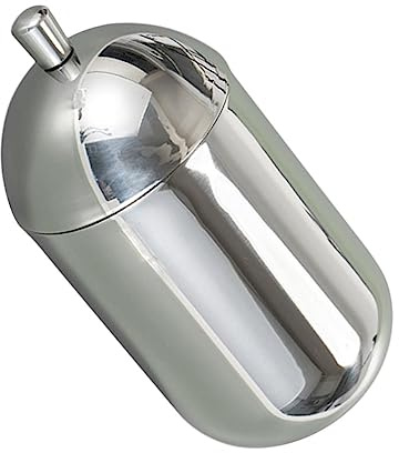 Ciieeo Contenedor de hisopos de algodón de acero inoxidable a prueba de polvo con tapa, organizador compacto para maquillaje y uso en el baño