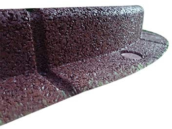 FlexiBorder - Lawn Edging - Flexible Garden Edging Border for Grass Lawns - Pathways - Raised Borders - Artificial Grass - Brown - 2 x 1m Lengths