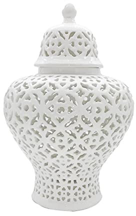 Galt International - Tarro de jengibre con tapa (49,5 cm, 49,5 cm), diseño mediterráneo