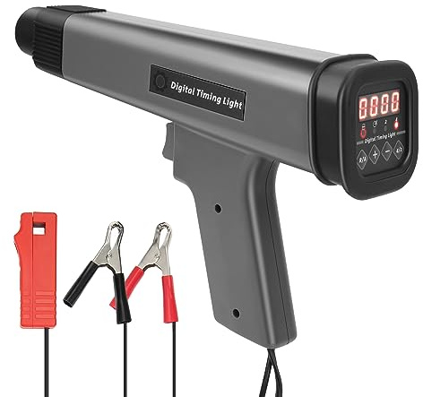 Zündlichtpistole Stroboskoplampe 12V Zündzeitpunktpistole Zündeinstelllampe Digitale Motor Zündzeitpunktleuchte für Auto Motorrad Boot Flugzeug Rasenmäher Zündzeitpunkt Erkennungswerkzeug