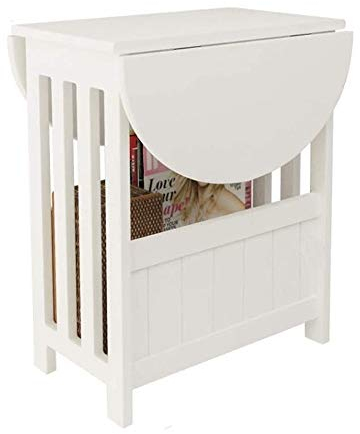 Weißer Klapptisch Gartentische Esstisch Mini Kreativer Kleiner runder Tisch Drehbarer Wohnzimmer Schlafzimmer Nachttisch Little Surprise