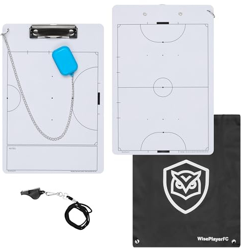 WISEPLAYERFC Futsal-vändbar skiffer för Futsal Trainer med visselpipa och väska