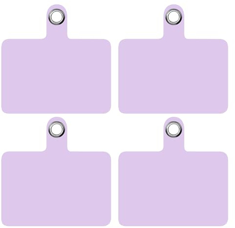 TBOC 4X Toppe di Fisaggio Universali Ricambio per Cordino Laccio Telefono Cellulare [Toppa Lilla] Porta Corda Cordini Cellulare da Collo con Tracolla Catena per Accessori Smartphone