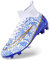 DimaiGlobal Zapatillas de Fútbol Hombre Spike Aire Libre Profesionales Atletismo Entrenamiento Calzado de Fútbol Training Botas de Fútbol Tacos de fútbol Zapatos de Deporte 33EU Blanco