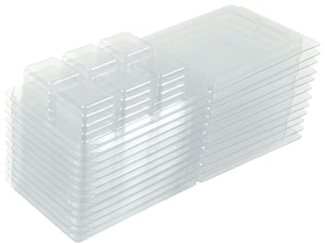 EXCEART Pvc Verpackungsbox Wachsschmelzform 50 Stück Klar Kunststoff 21x7,5x2,5cm Für Seifen Und Kerzenwürfel Zur Wachsschmelze