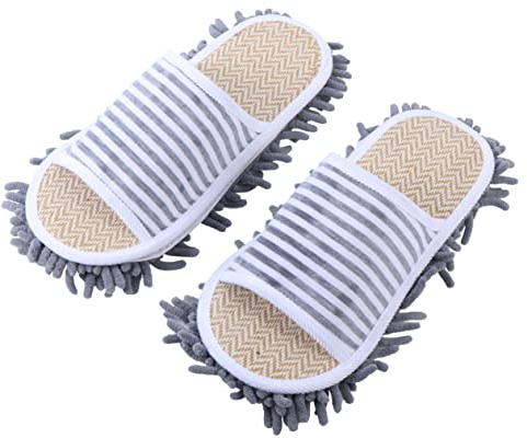 MAGICLULU Mikrofaser Reinigungsslipper rutschfest Hausschuhe Leicht Hautfreundlich Waschbar Unisex Für Bodenreinigung Indoor Wohnzimmer Schlafzimmer Küche