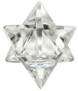 Vediknectar® Kristall-Merkaba-Stern zur Heilung Meditationsstein Kristallstern Wohndeko handgeschnitzter Bergkristall Taschen-Handstein Kristallstern handgefertigt Chakra-Stein spirituelles Geschenk