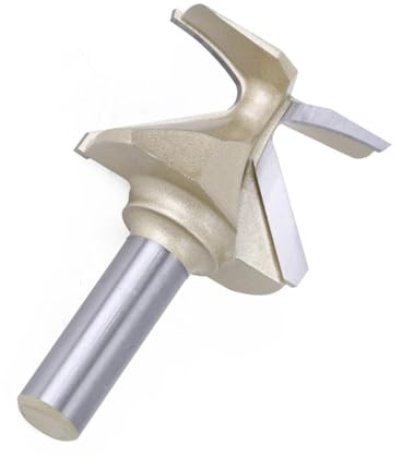 ZHLWei 1 Cuchillo for Doblar Arcos con vástago de 1/2 Pulgada y 12,7 mm, sin Costuras, Dorado, Brocas de enrutador R18/30/50 for Puertas de Madera y gabinetes de Pared