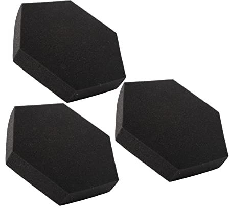 ibasenice 3pcs Hexagon Acoustic Soundproofing Panels Material Noise Reduction for Home Theater
