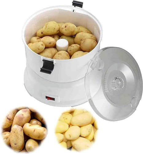 Pelador eléctrico de papas Peladores de patatas y verduras Pelador de patatas eléctrico de cocina y máquina rotatoria automática para ensaladas para pelar verduras sin esfuerzo, para uso com