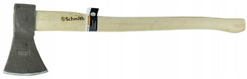 Schmith - Ascia con manico di legno 1 kg - Ideale per legna da ardere - Resistente - Ergonomico - Robusto - Forestale