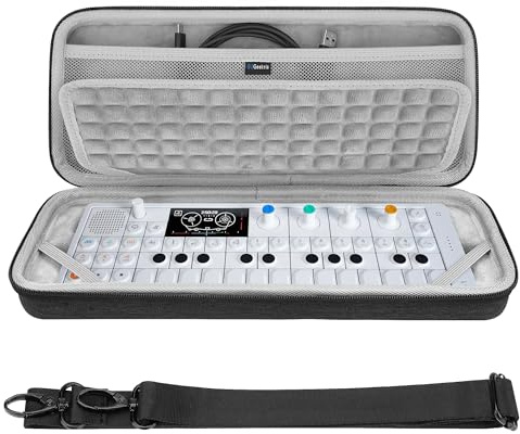 GEEKRIA Étui de Voyage Rigide Compatible avec Teenage Engineering OP-1 Field/OP-1/ OP-XY synthétiseur Portable, Sac de Transport pour Sampler Audio (Gris foncé)