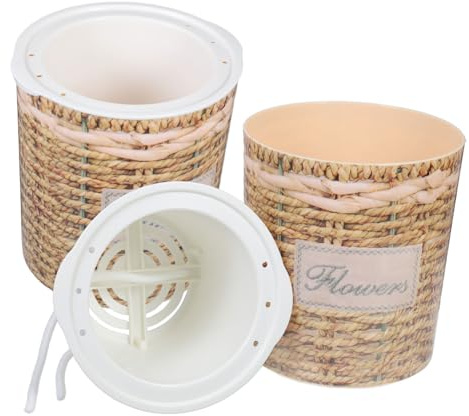 Toddmomy 2 Pièces Pots de Fleurs Autonome Plastique de Pots à Auto Arrosage pour Plantes Intérieur Système Innovant de Stockage Eau Design et Durable pour la des Plantes