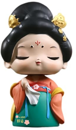 Figure, cruscotto in resina con teste oscillanti, miniature decorative da collezione per interni di casa, scrivania, esposizione da parete, vetrina, allestimento, 4 x 4 x 8 cm