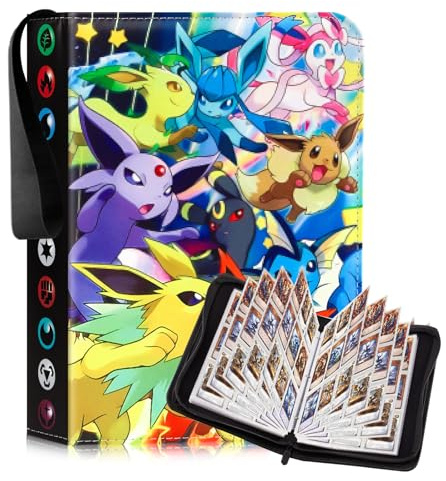 Vilntrosia 50 Page Trading Card Binder 900 Pockets Card Album Holder,Waterproof Trading Card Albums,Card Binder Folder with Zipper for Boys Girls